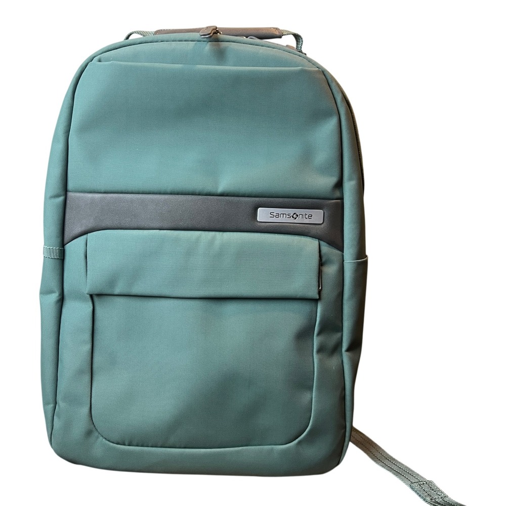 Samsonite Slim Laptop Backpack Sage Green Professional Travel Tech Bag